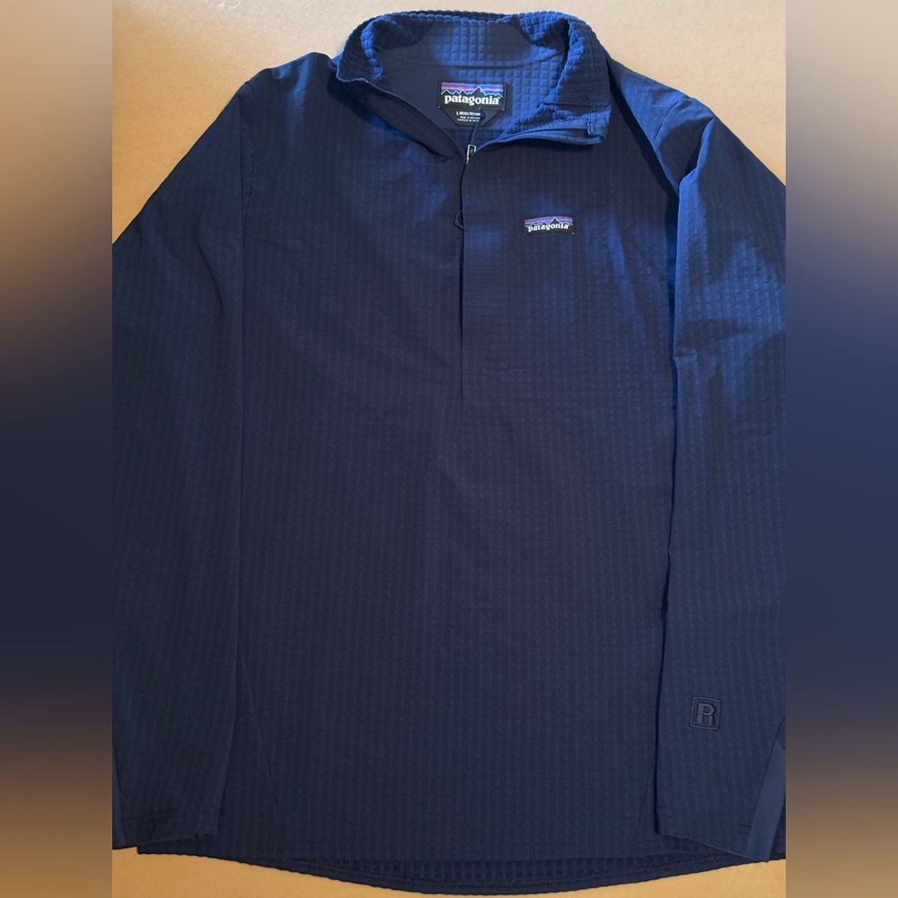 Patagonia Men's Midlayer 1/2 Zip Mock Neck Sweater Size L Blue
